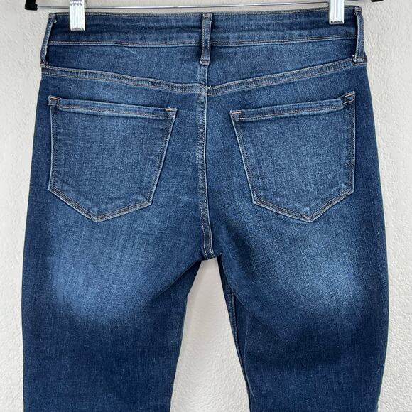 Old Navy Dark Wash Mid Rise Rockstar Super Skinny Denim Jeans Stretch 8 - Picture 7 of 9